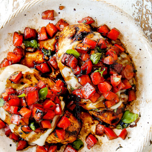Bruschetta Chicken (grill or stovetop) + VIDEO, How to Make Ahead