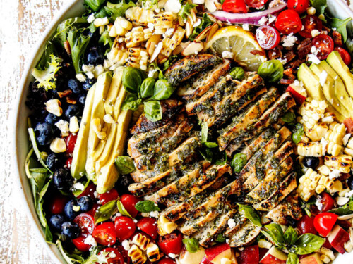 Grilled Chicken Salad with Lemon Basil Vinaigrette