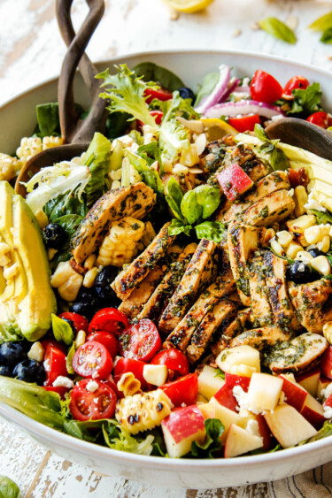 Grilled Lemon Basil Chicken Salad (+ how to make ahead!)