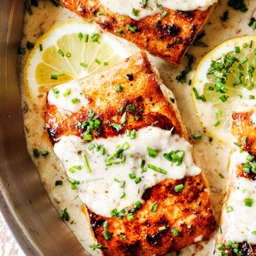 Mahi-Mahi in Lemon Garlic Cream Sauce - Carlsbad Cravings