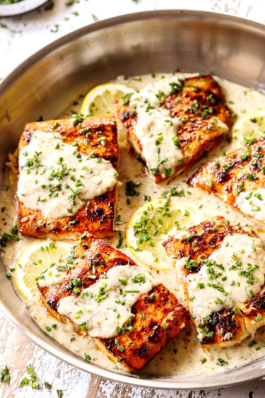 Mahi-Mahi in Lemon Garlic Cream Sauce - Carlsbad Cravings