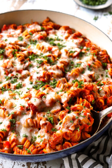 Chicken Parmesan Pasta - Carlsbad Cravings