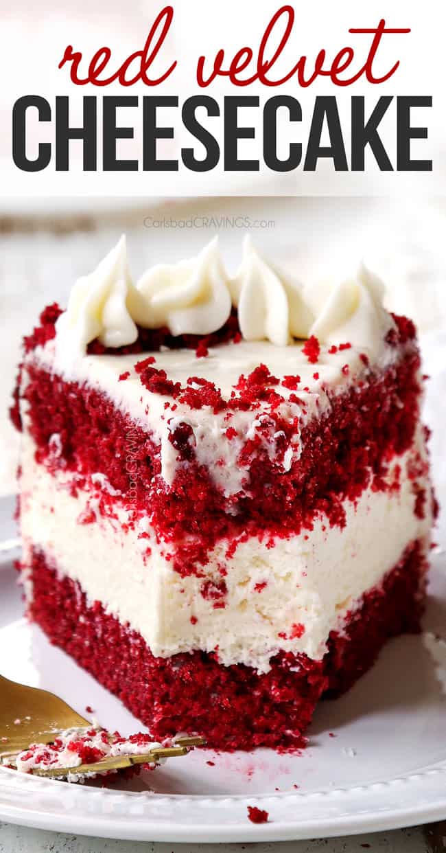 Red Velvet Cheesecake (no bake cheesecake!) - Carlsbad Cravings