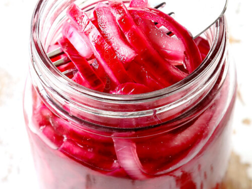 Quick-Pickled Red Onions - Never Not Hungry