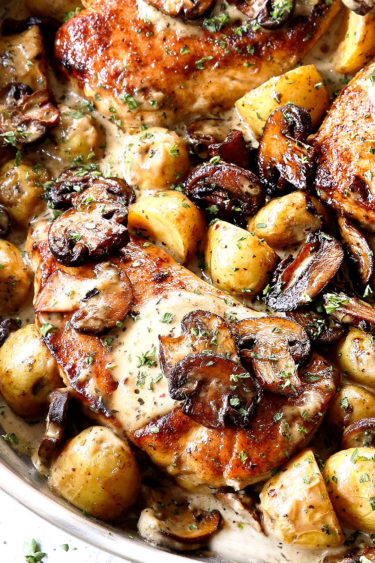 Creamy Chicken with Mushrooms - Carlsbad Cravings