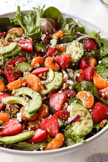 Strawberry Spinach Salad with Poppy Seed Dressing (Make Ahead!)