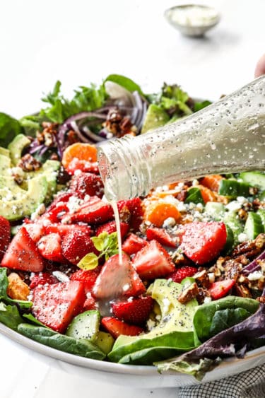 Strawberry Spinach Salad with Poppy Seed Dressing (Make Ahead!)