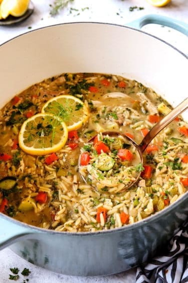 Lemon Orzo Chicken Soup - Carlsbad Cravings