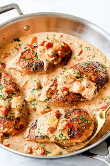 cajun-chicken-in-creamy-bell-pepper-parmesan-sauce-video