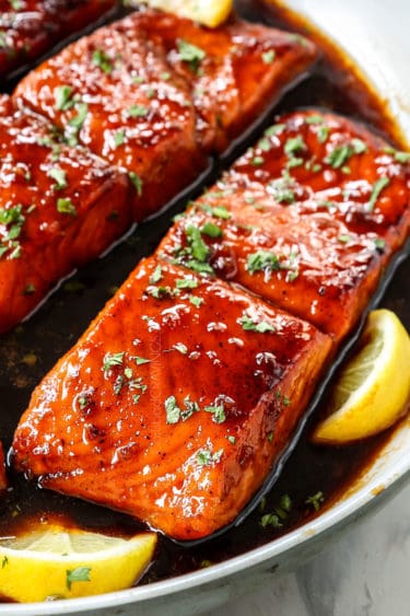 Honey Glazed Salmon with the BEST Sauce! (+VIDEO!)