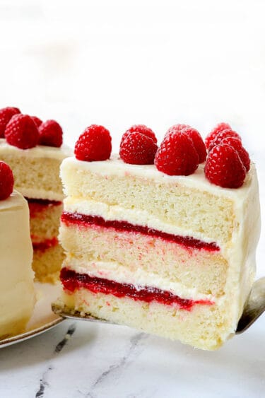 White Chocolate Raspberry Cake - Carlsbad Cravings