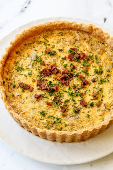 BEST Quiche Lorraine + VIDEO with homemade OR store-bought crust