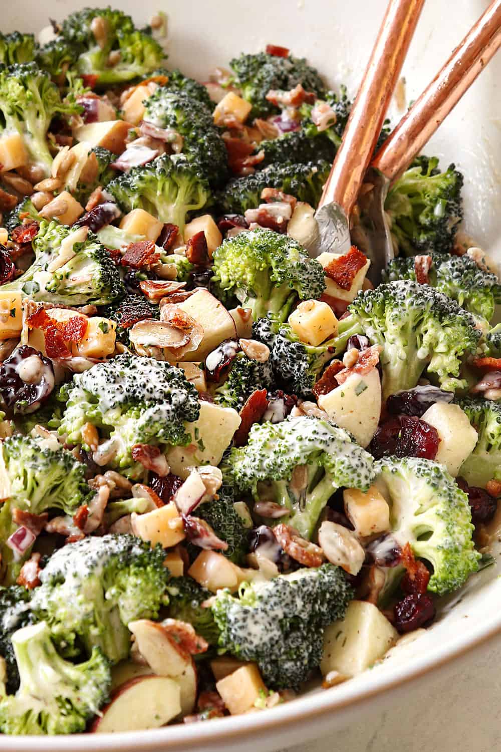 BEST Broccoli Bacon Salad with Gouda and Apples! (+ VIDEO)