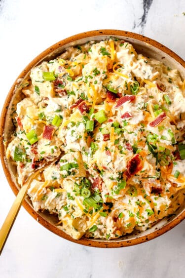 Loaded Potato Salad With Homemade Ranch Dressing