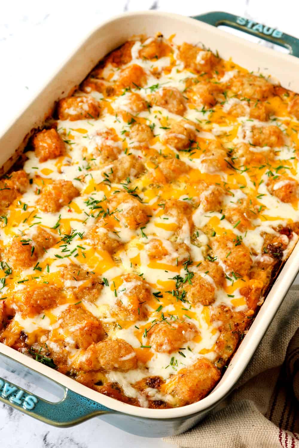 Breakfast Casserole with Tater Tots - Carlsbad Cravings
