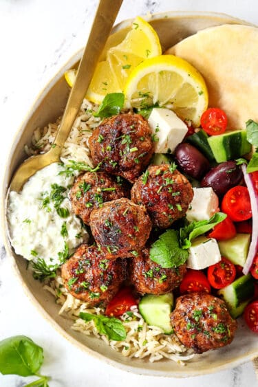 Greek Meatballs (Keftedes) -SO JUICY! (Make Ahead & Freezer Directions)