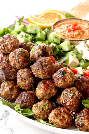 Greek Meatballs (Keftedes) -SO JUICY! (Make Ahead & Freezer Directions)
