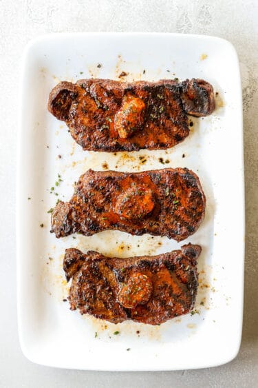 New York Strip Steaks (Grilled or Skillet) with HARISSA BUTTER