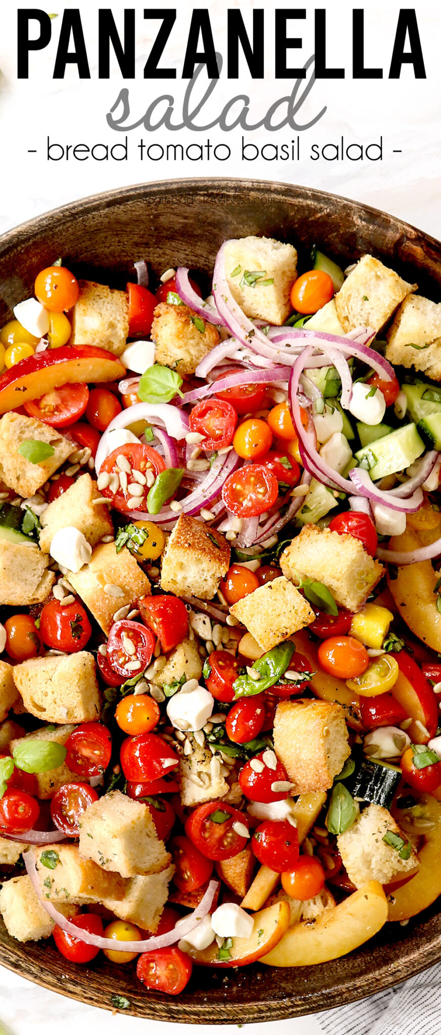 Panzanella Salad With The BEST Dressing (+and The Key NON-soggy Bread!)