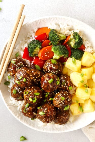 Teriyaki Meatballs with the BEST Teriyaki Sauce! - Carlsbad Cravings