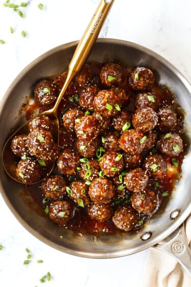 Teriyaki Meatballs with the BEST Teriyaki Sauce! - Carlsbad Cravings