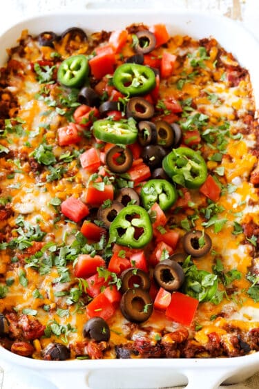 Beef Enchilada Casserole Recipe (+ Video, Make Ahead Tips) - Carlsbad ...