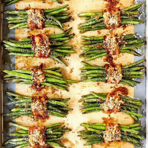 green beans wrapped in bacon with catalina dressing Bacon Wrapped Green Beans with Catalina