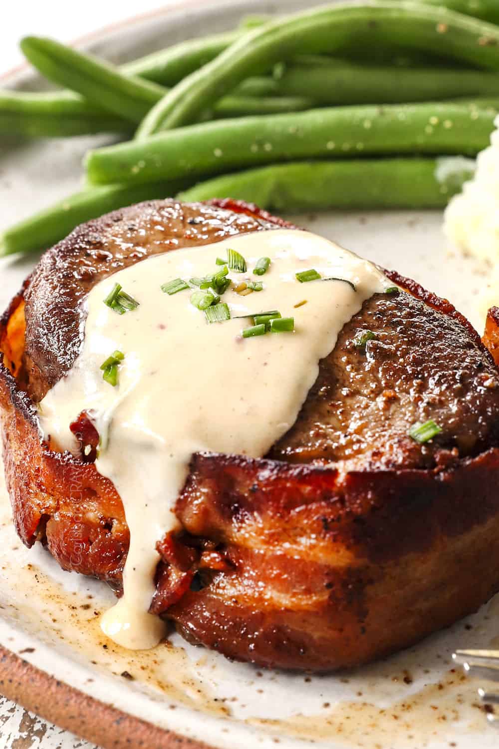 Bacon Wrapped Filet Mignon in Garlic Butter VIDEO