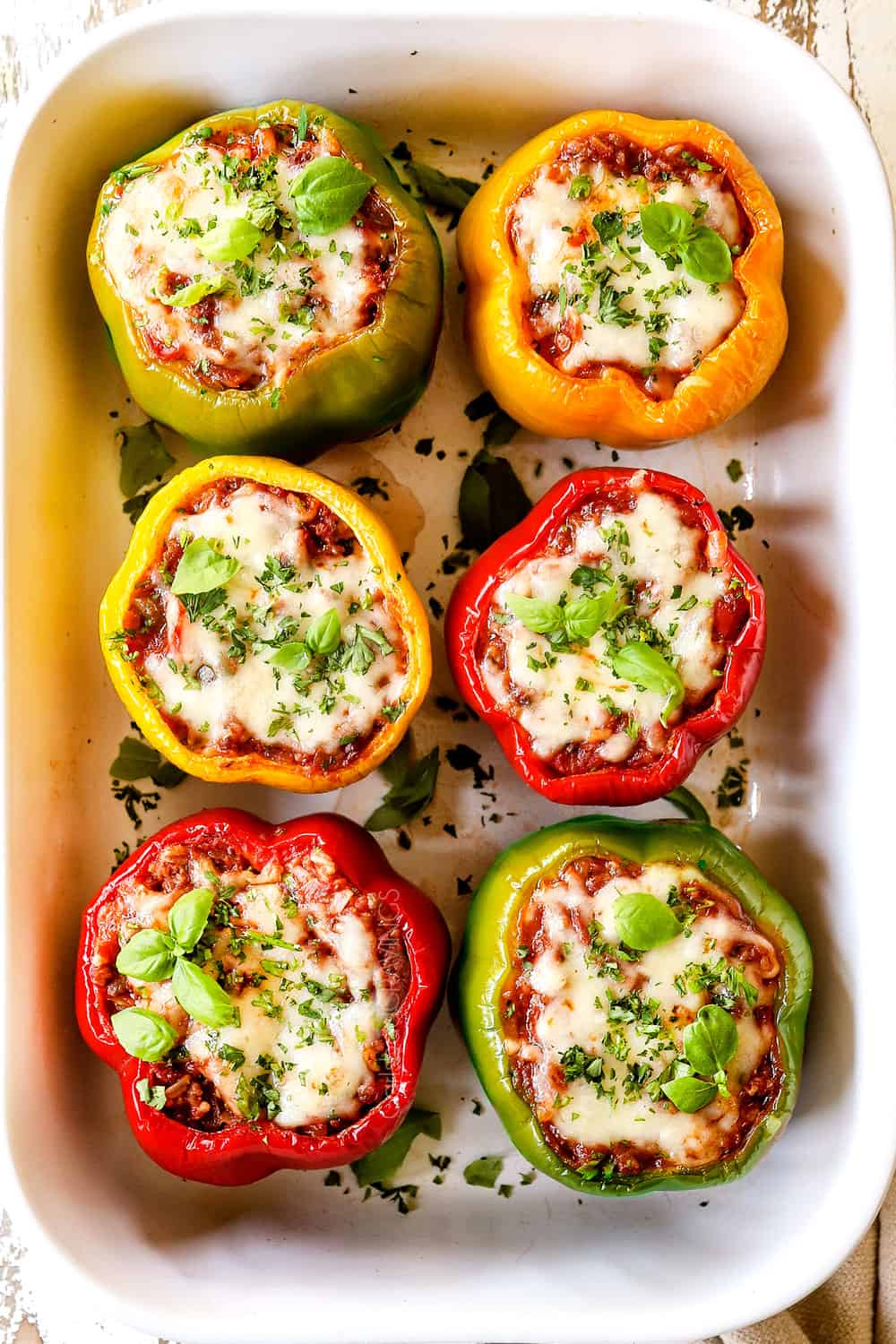Italian Stuffed Peppers + Video (Make Ahead and Freezer Directions)