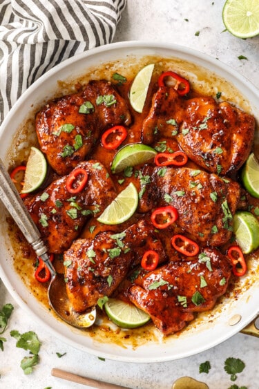 Honey Lime Chicken Thighs - Carlsbad Cravings