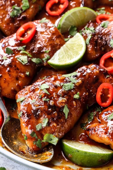 Honey Lime Chicken Thighs - Carlsbad Cravings