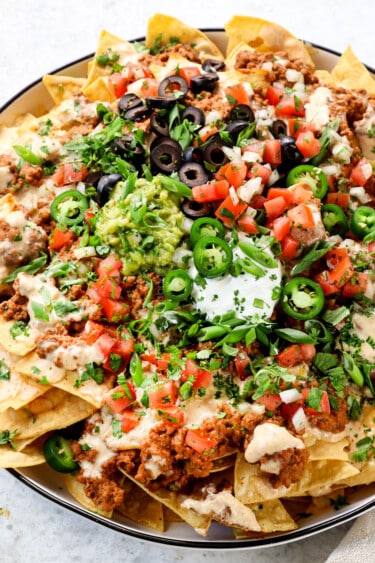 Loaded Ground Beef Nachos - Carlsbad Cravings