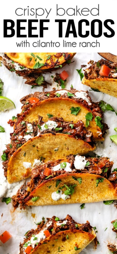 Crispy Shredded Beef Tacos Recipe - Carlsbad Cravings