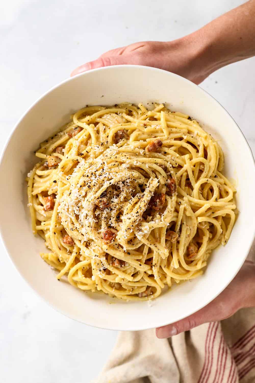 Spaghetti Carbonara + VIDEO (Step by Step Photos, Tips and Tricks!)