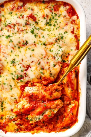 Stuffed Shells with Meat - Carlsbad Cravings