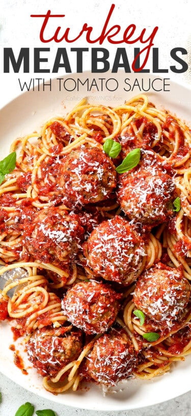 Italian Turkey Meatballs With The BEST SAUCE VIDEO Meal Prep   Italian Turkey Meatballs Main3 375x815 