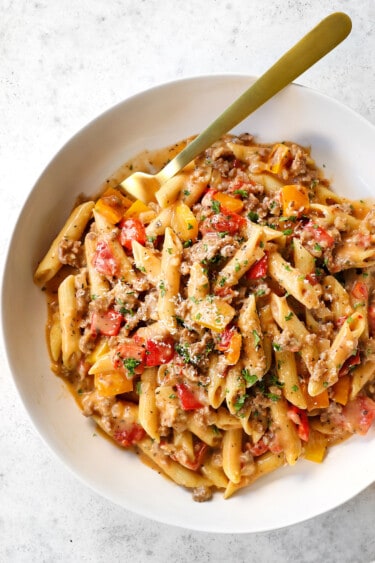 Italian Sausage and Peppers Pasta (+Video!) - Carlsbad Cravings