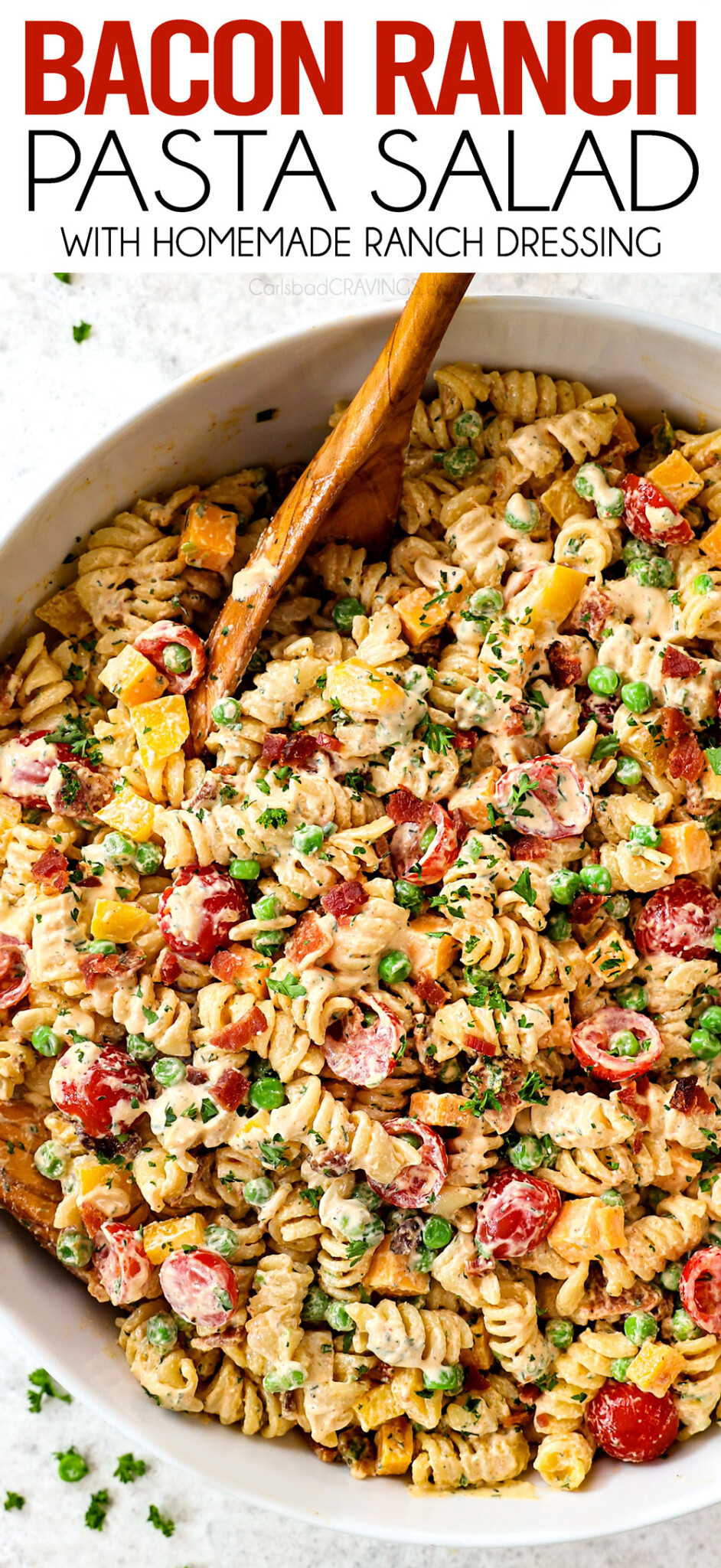 Bacon Ranch Pasta Salad With The Best Dressing! (+ Video)