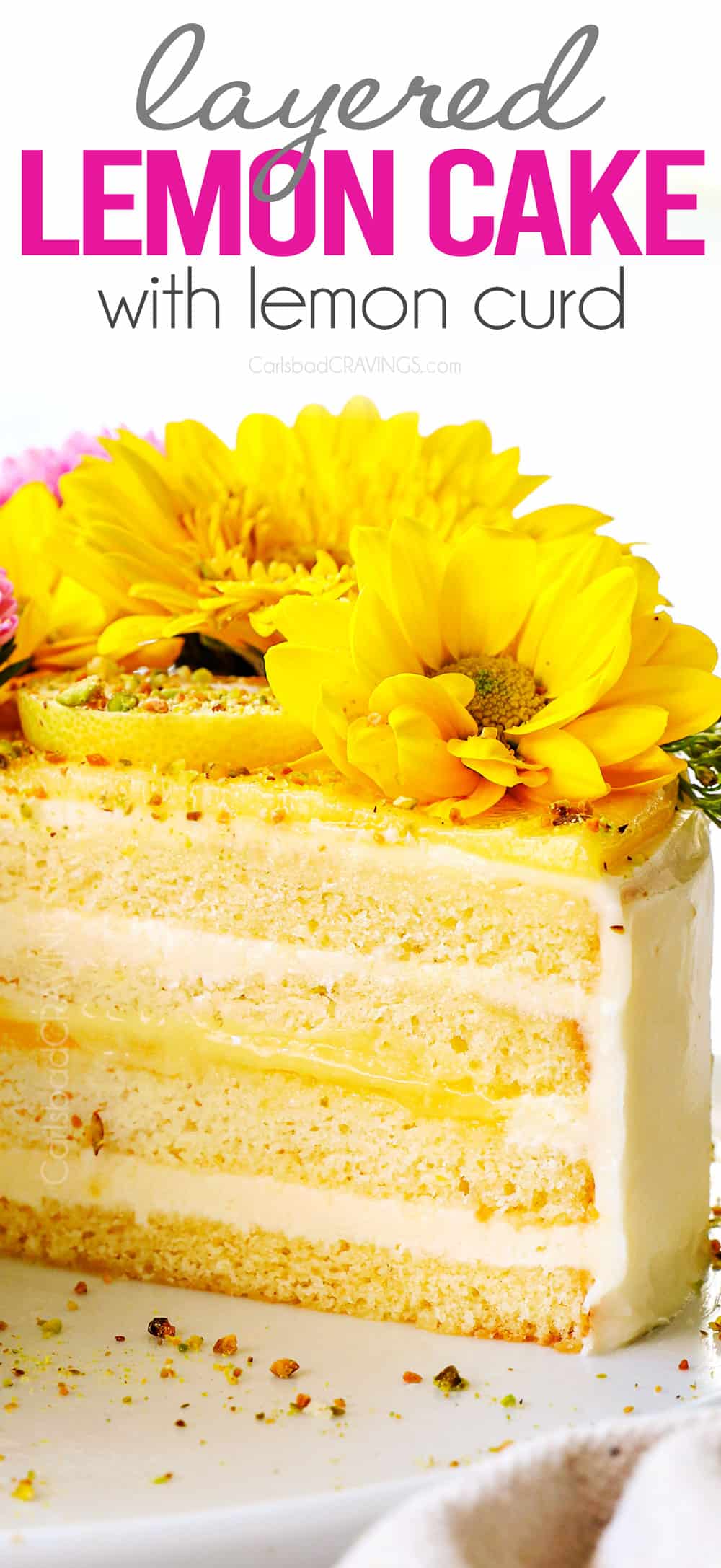 Vanilla Layer Cake With Lemon Curd - Sprinkles For Breakfast