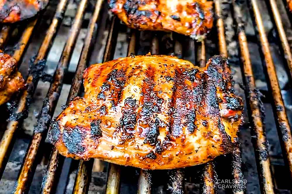 showing how to make peri peri chicken by grilling the chicken