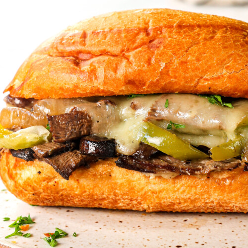 Crockpot Philly Cheesesteak EASY, TENDER AND FLAVORFUL!