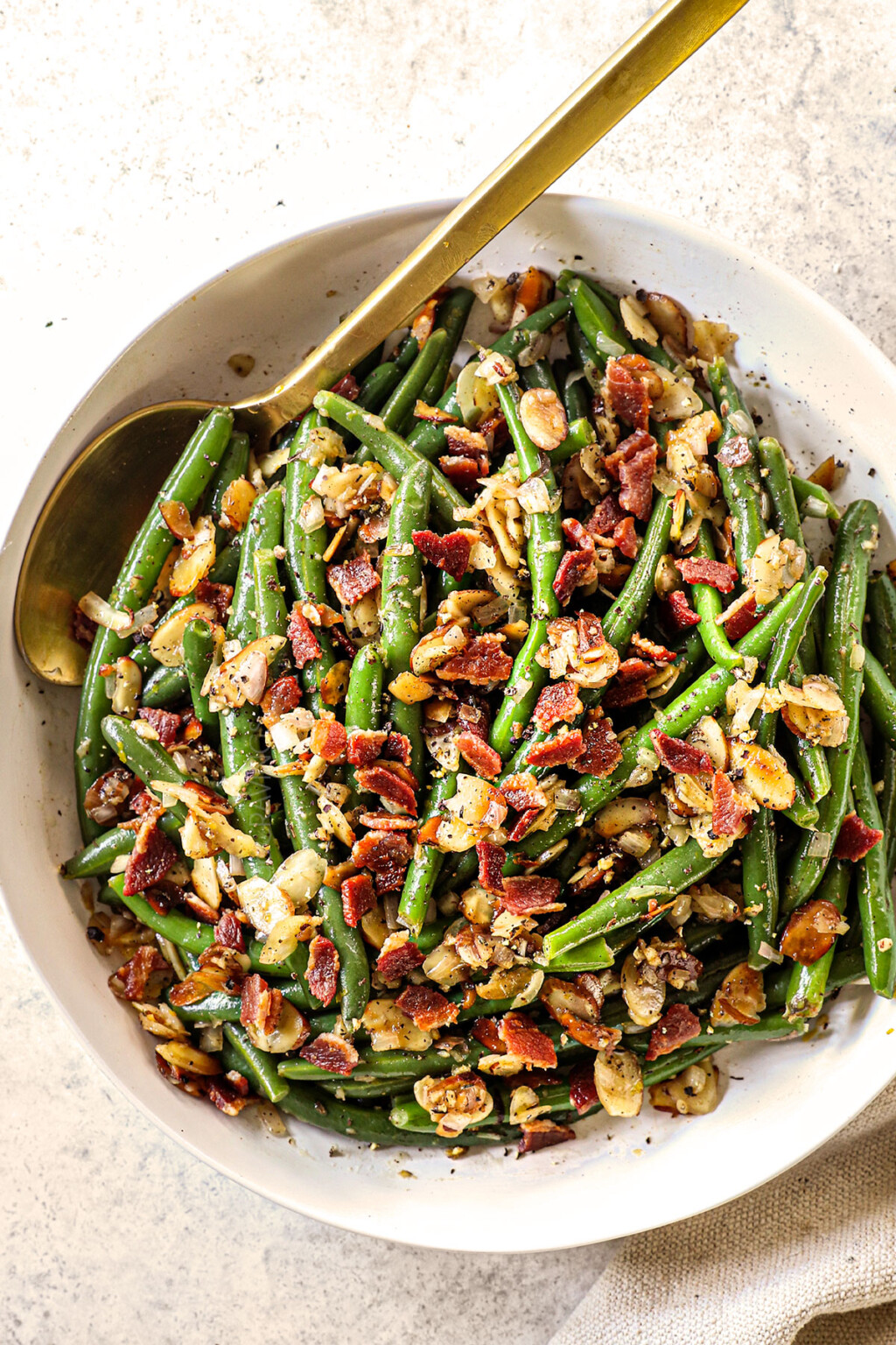 Green Beans Almondine WITH BACON (+Make Ahead Instructions)