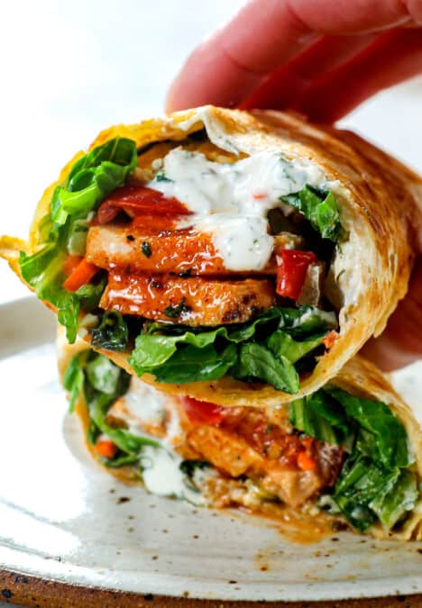 how to serve blue cheese dressing by adding to a chicken wrap