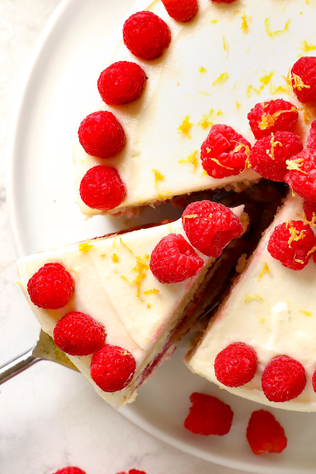 Lemon Raspberry Cake Recipe - Carlsbad Cravings