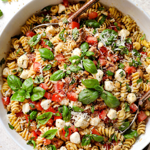 Cold Pasta Salad with Chicken - Carlsbad Cravings