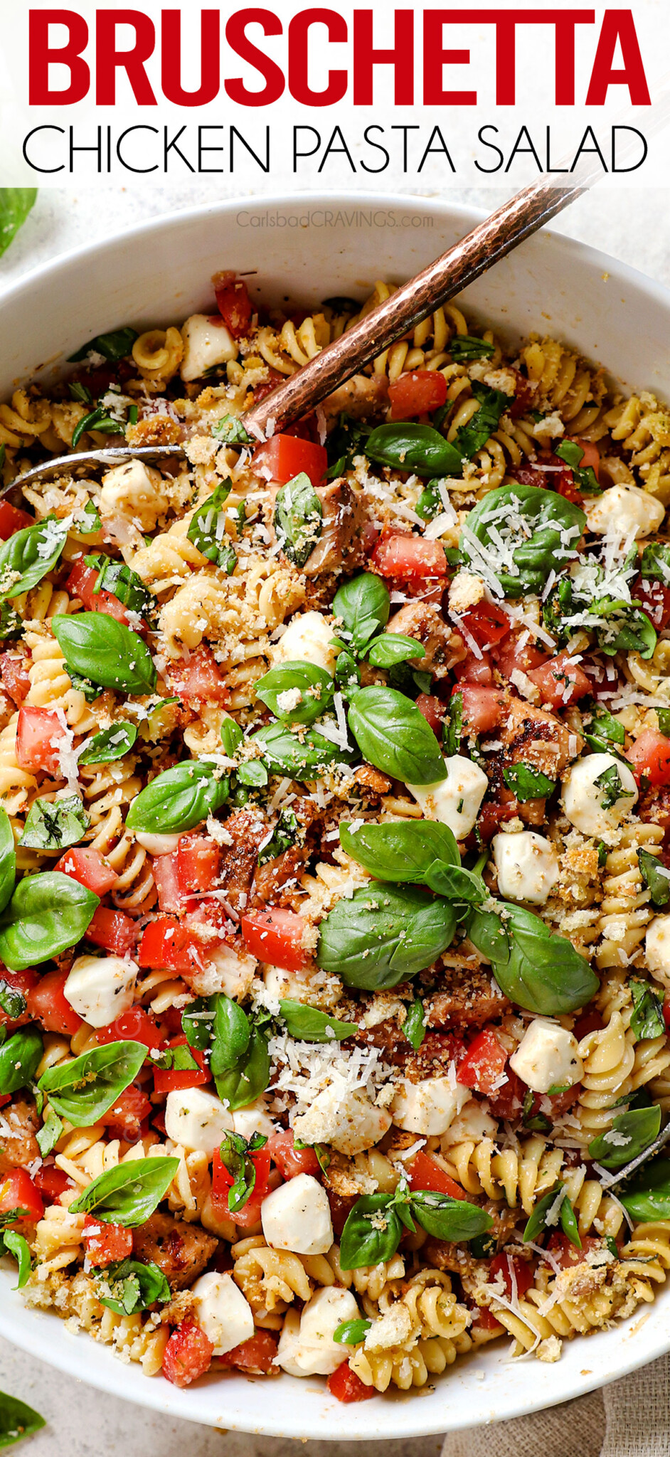 Cold Pasta Salad with Chicken - Carlsbad Cravings