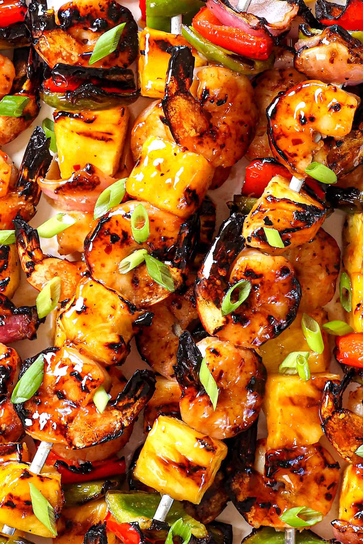 shrimp skewers brushed with a sweet and tangy glaze