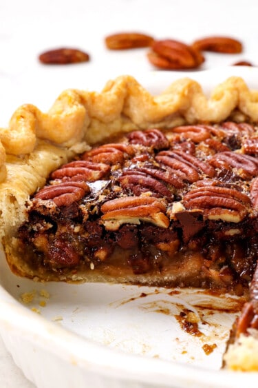 Easy Chocolate Pecan Pie - Carlsbad Cravings