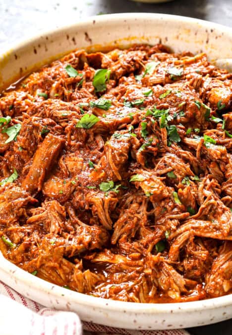 up close of cochinita pibil recipe showing how juicy it is