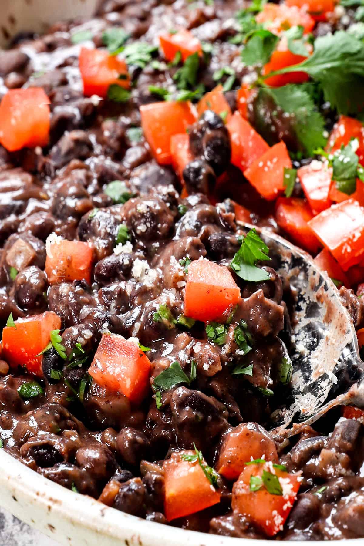 serving best black bean recipe in a bowl